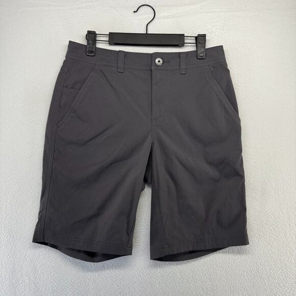Exofficio Shorts Men's 28 Gray Chino Fishing Performance Flat Pockets Flex Tech - Picture 1 of 10